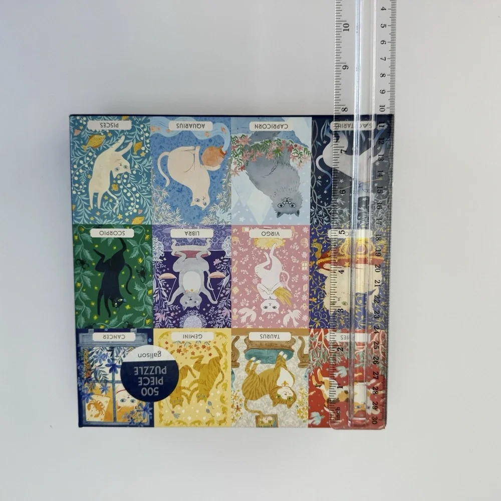 Galison‎ Cat Zodiac Astrology 500 Piece Puzzle With Box & Poster Cat Lover Gift